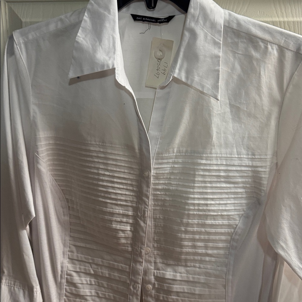Zac & Rachel Classic White Blouse - Picture 6 of 8